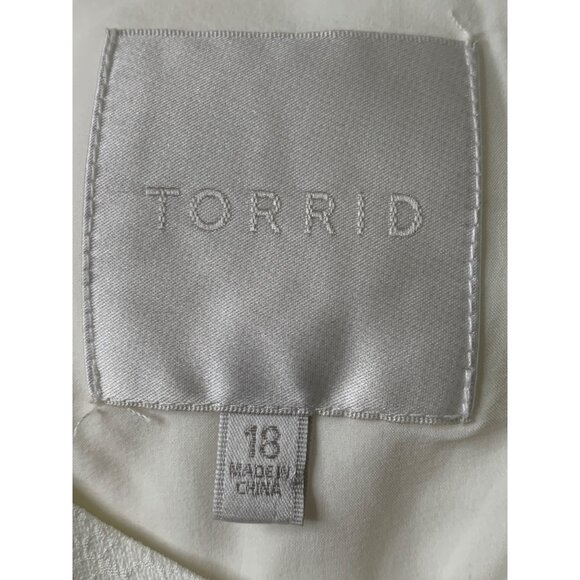 Torrid Ivory Jacquard Sweetheart Wedding Bride Gown Size 18 RZ10402 New Corset - Picture 4 of 16